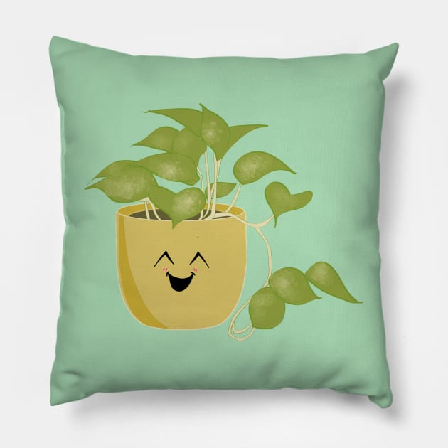 Cute Pothos Pillow by TheNewMoon