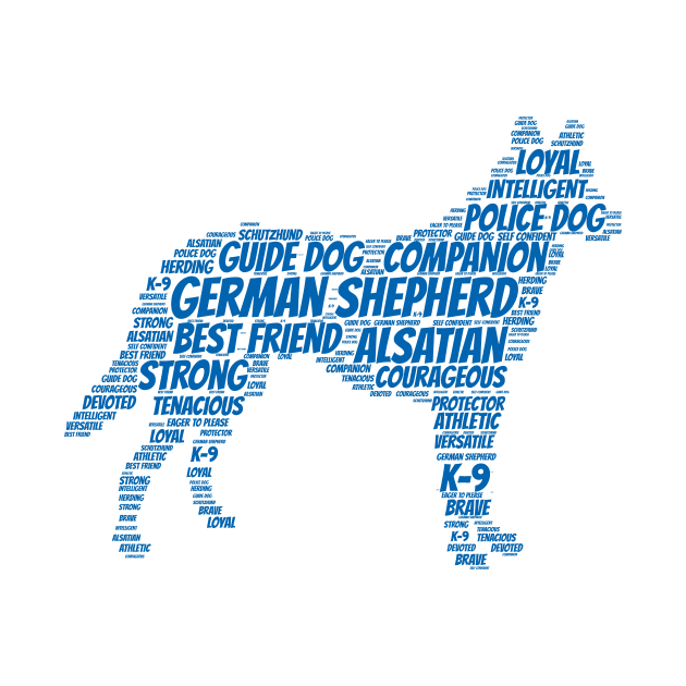 German Shepherd Word Art Design by Naves