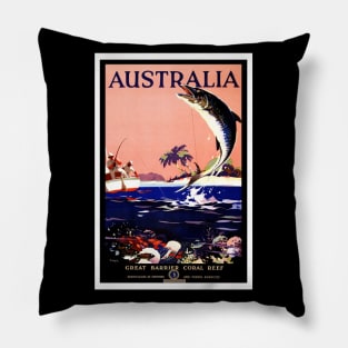 Australia Antique Poster Pillow