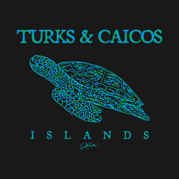 Turks & Caicos Islands Gliding Sea Turtle by jcombs