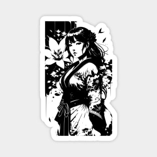 Anime Girl With Kimono 03 Magnet