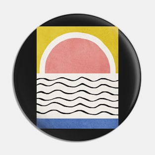 Sunset, Abstract, Mid century modern kids wall art, Nursery room Pin