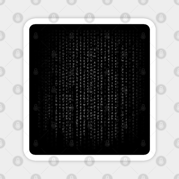 Computer coding background Magnet by Spinkly