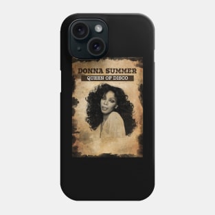 Vintage Old Paper 80s Style Donna Summer Queen of disco Phone Case