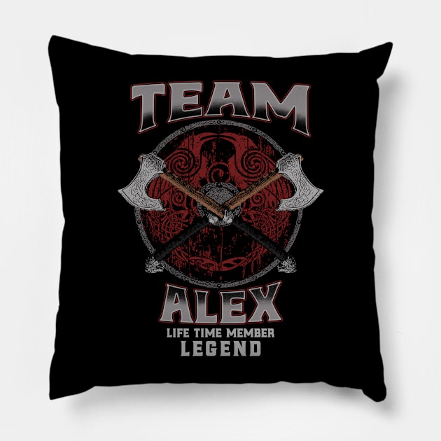 Alex - Life Time Member Legend Pillow by Stacy Peters Art