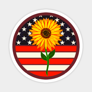 Sunflower flag (retro) Magnet