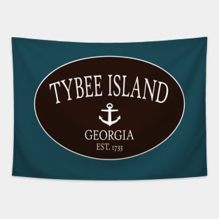 Tybee Island Georgia Sea Islands Anchor Brown Tapestry