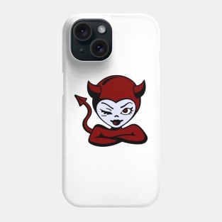 Cute Little Devil Girl Winking Phone Case