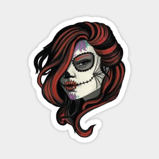 Red head skull girl Magnet