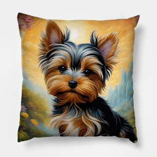 Sweet Yorkie Pillow