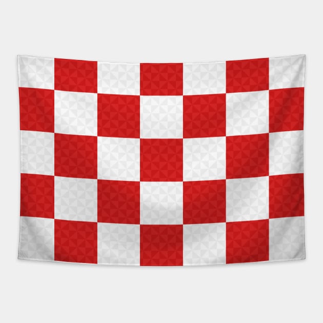 Red and white checkerboard of Croatia Tapestry by klara_art