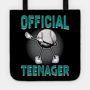 Official Teenager 13th Birthday Dabbing Basketball Tote