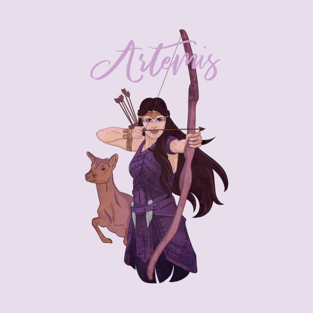 Artemis Goddess of the Hunt by polliadesign