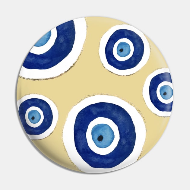 Turkish Evil Eye protection Pin by zocostore