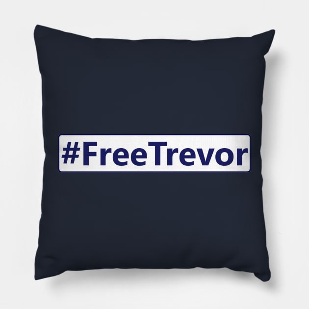 #FreeTrevor Design Pillow by Bleeding Yankee Blue