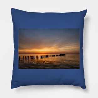 Dusk at seaside Pillow