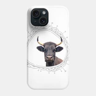 Cow Farm Animal Portrait Peekaboo Phone Case