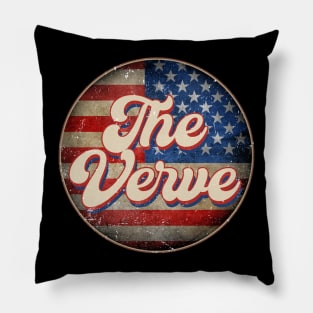 American Flag Personalized Verve Proud Name Birthday Pillow