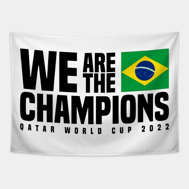 Qatar World Cup Champions 2022 - Brazil Tapestry by Den Vector