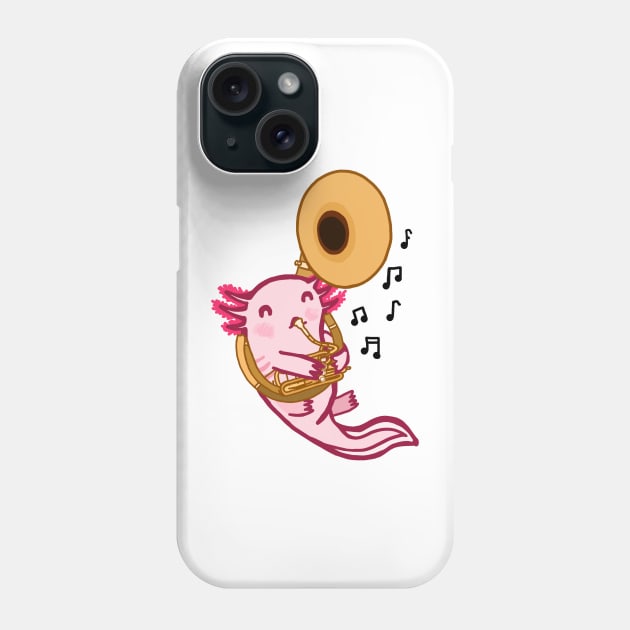 Sousaphone Axolotl Phone Case by Artstuffs121