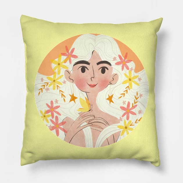 Hello Spring Pillow by Crayolina Designs 