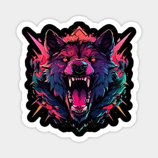 wild wolf Magnet