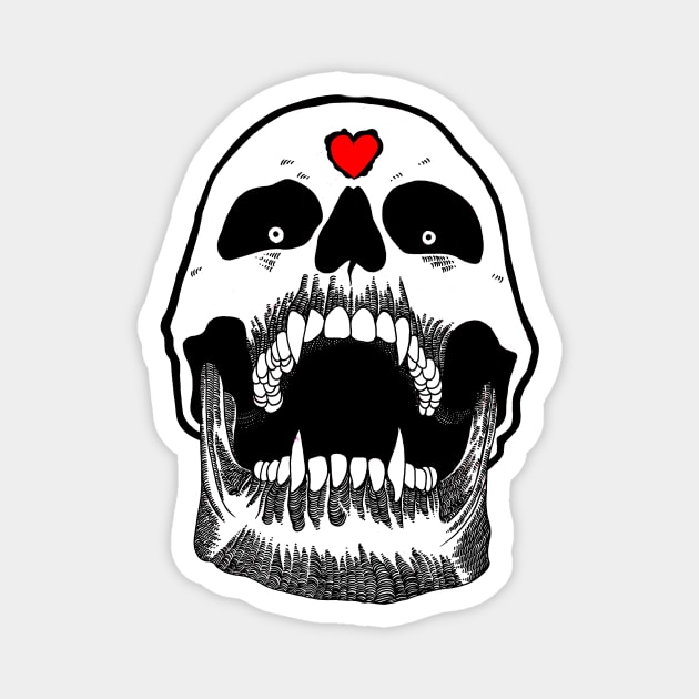 Vampiric Skull Magnet by FUN ART