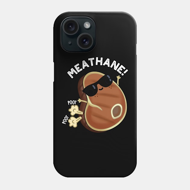 Methane Cute Farting Meat Pun Phone Case by punnybone