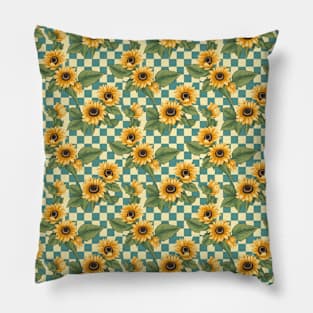 Retro sunflower pattern Pillow