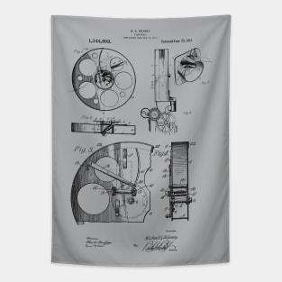 Movie Film Reel Patent Blueprint Apparel 1915 Tapestry