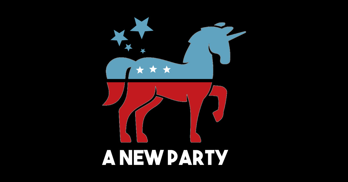 American Election Unicorn Party Logo American Election Sticker