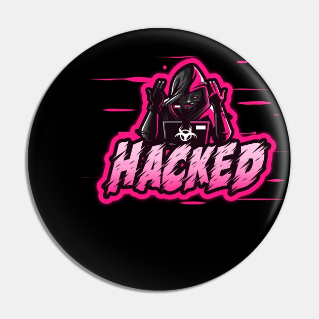 Hacked Pin by Sugarpink Bubblegum Designs