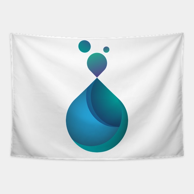 Water Drop Illustration Tapestry by EvoFORMA