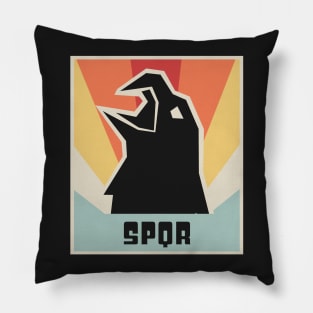 SPQR - Vintage Roman Empire Eagle Design Pillow