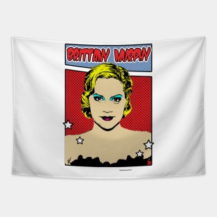 Brittany Murphy Pop Art Comic Style Tapestry