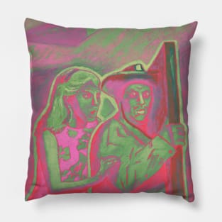 Saint-Tropez UFO Alien Invasion II Pillow