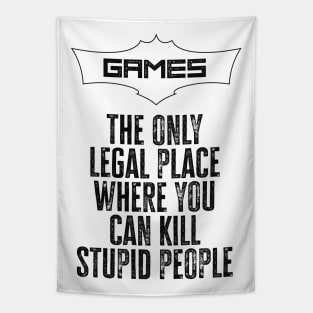 Games are a wonderful place to be / funny gaming quote Tapestry