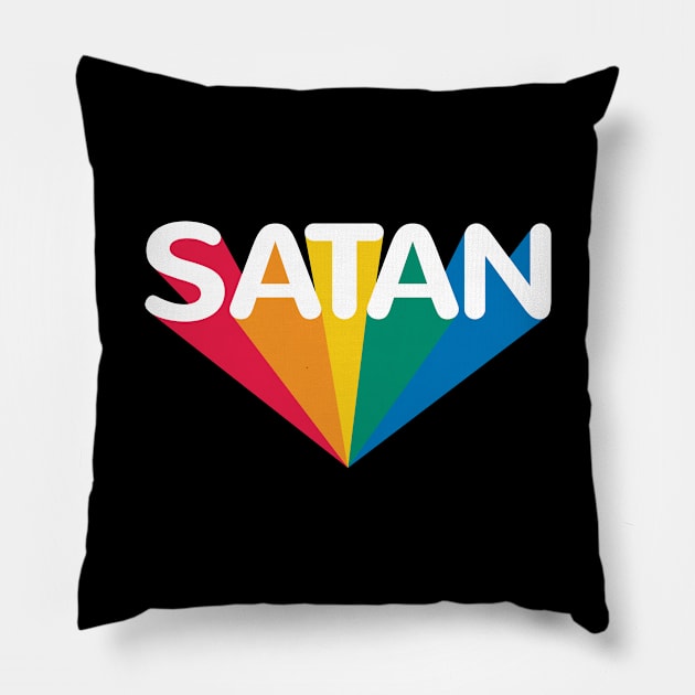 Satan rainbow Pillow by renduh