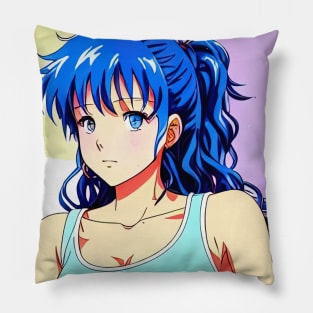 anime girl lofi music 90s retro aesthetic Anime Pillow