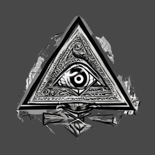 Illuminati Eye Art Design T-Shirt