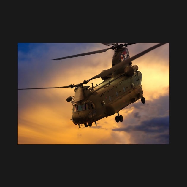 Chinook Sunrise by aviationart