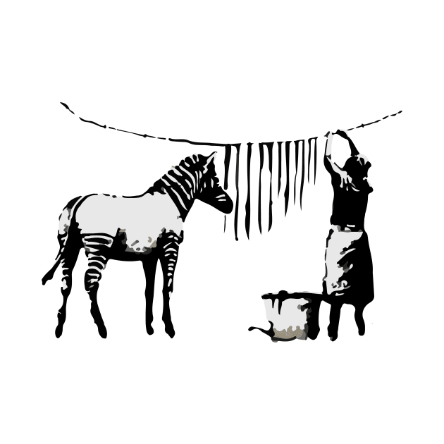 BANKSY Washing Zebra Stripes by inkstyl