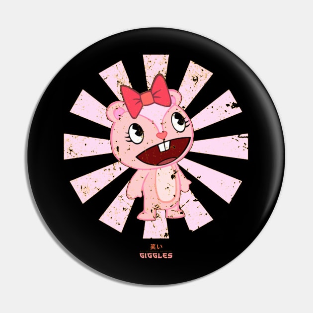 Giggles Retro Japanese Happy Tree Friends Pin by box2boxxi