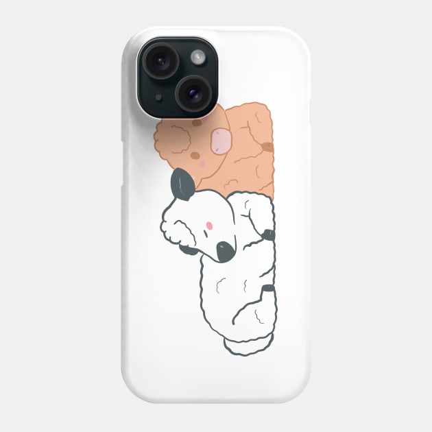 Adorable Fluffy Baby Highland Cows Drawing Phone Case by MariOyama
