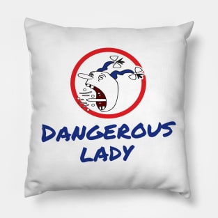 Dangerous lady (transparent background) Pillow