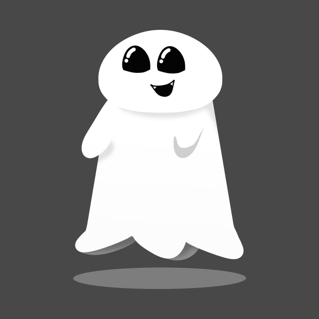 Cute Little Ghost Floating - A Ghostly Cutie by PandLCreations