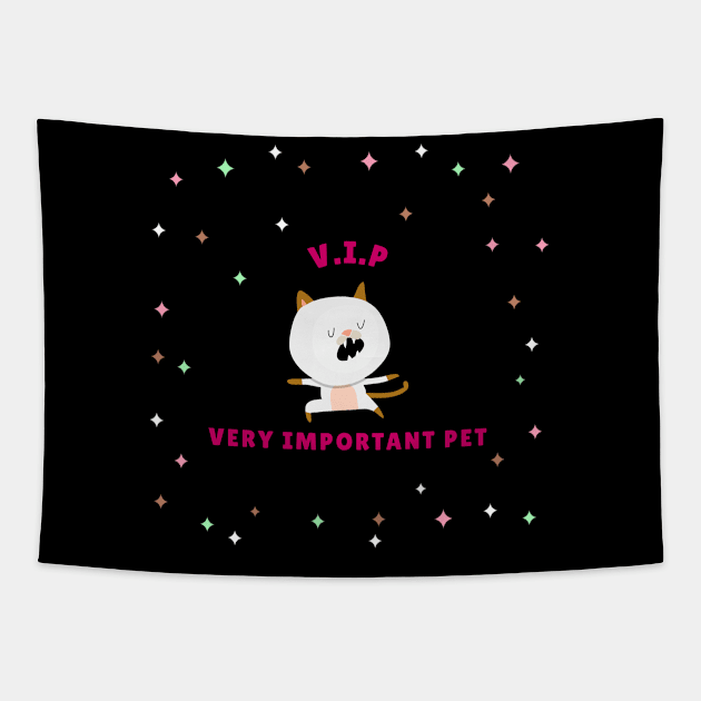 Cat yoga VIP very important person Tapestry by Kataclysma