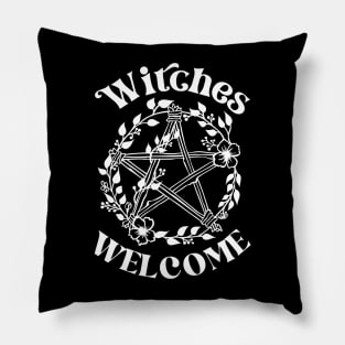 Witches Welcome Halloween Pentagram Design Pillow