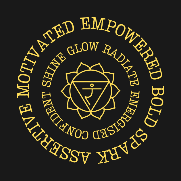 Solar Plexus Chakra Wordy by Mediteeshirts