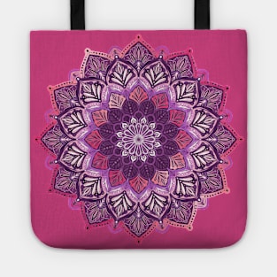 Boho Mandala in Deep Purple and Pink Tote